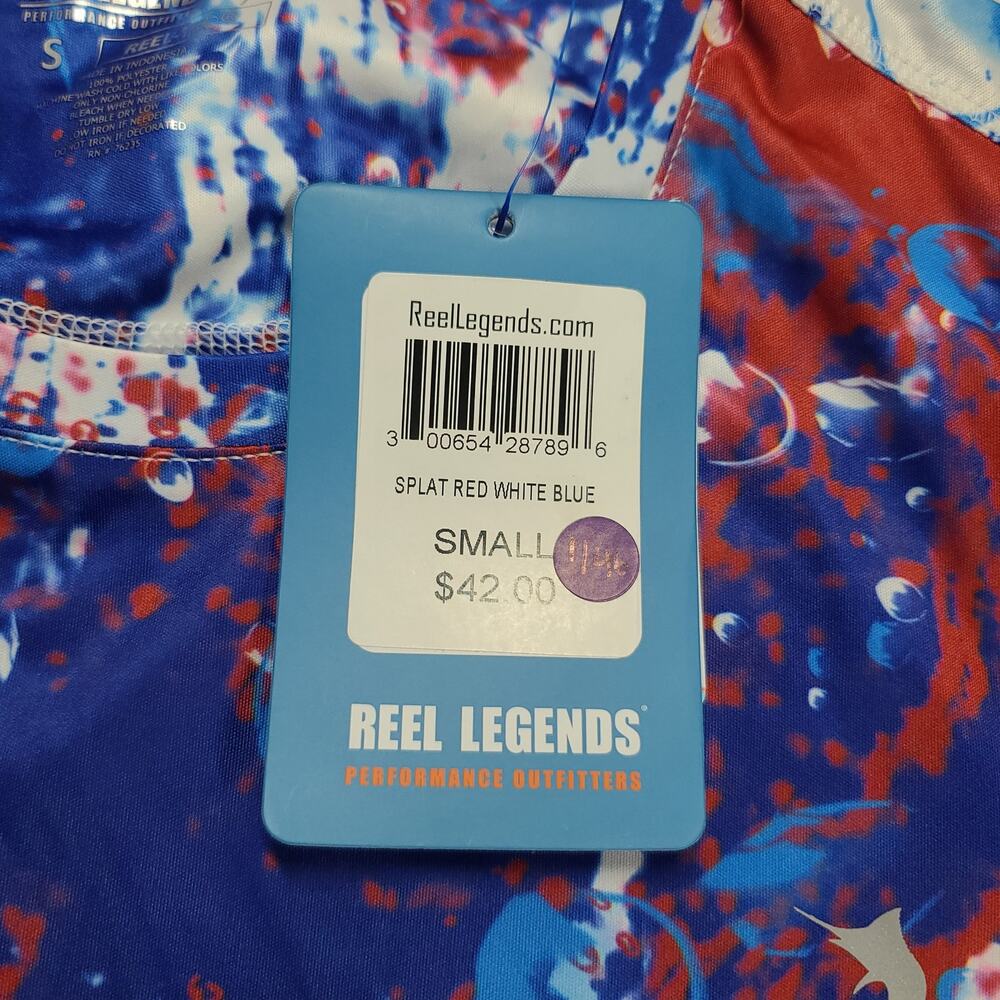 Reel Legends Men's UPF Fishing long sleeve shirt size small Boating Beachy - Picture 6 of 9